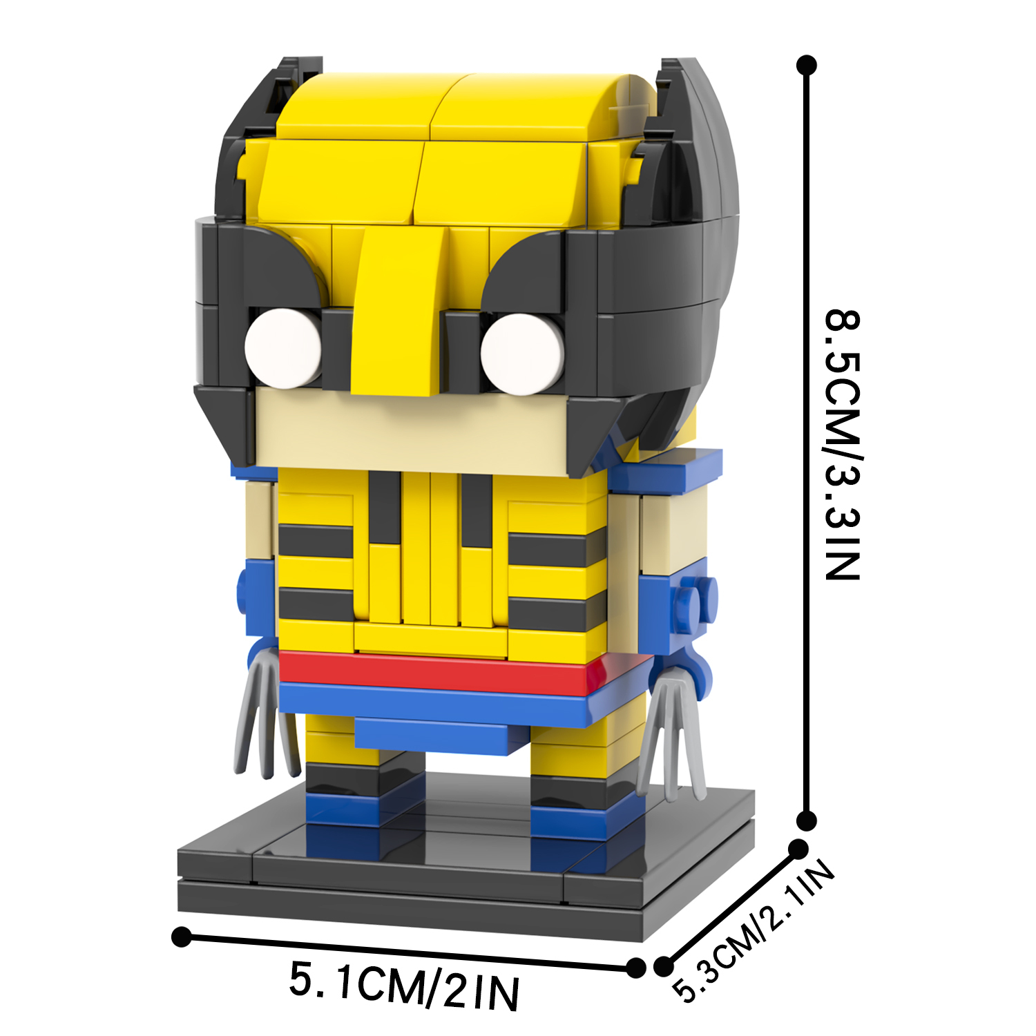 MOC7170 Marvel Super Heroes Wolverine 128Pcs Head Bricks Logan X-men Series Action Model DIY Building Blocks Children Gift Toys