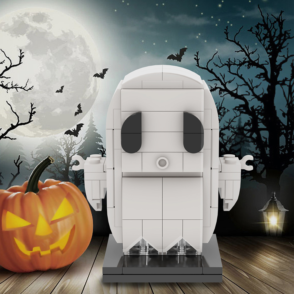 MOC1068 BrickheadZ 112PCS Horror Movie Ghost Model MOC Building Blocks DIY Toys For Kids Halloween Gift