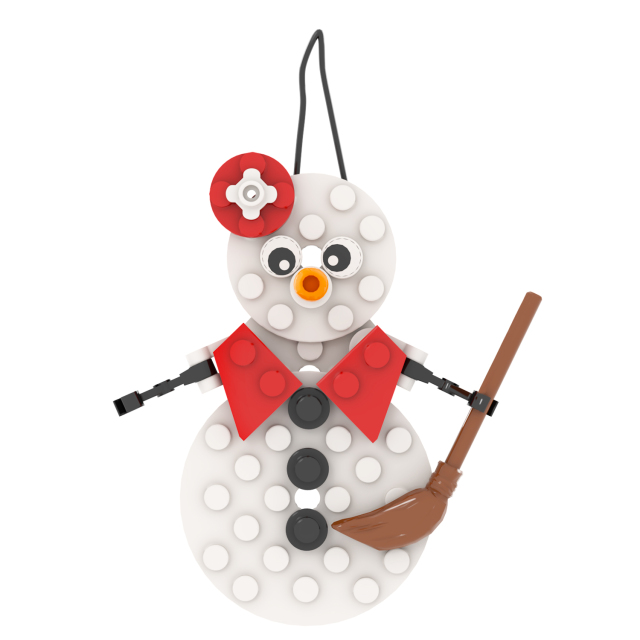 MOC1080 Christmas 20Pcs MOOXI Bricks Festival Snowman Girl Pendant diy Building Blocks Educational Kids Toys For Christmas Gifts