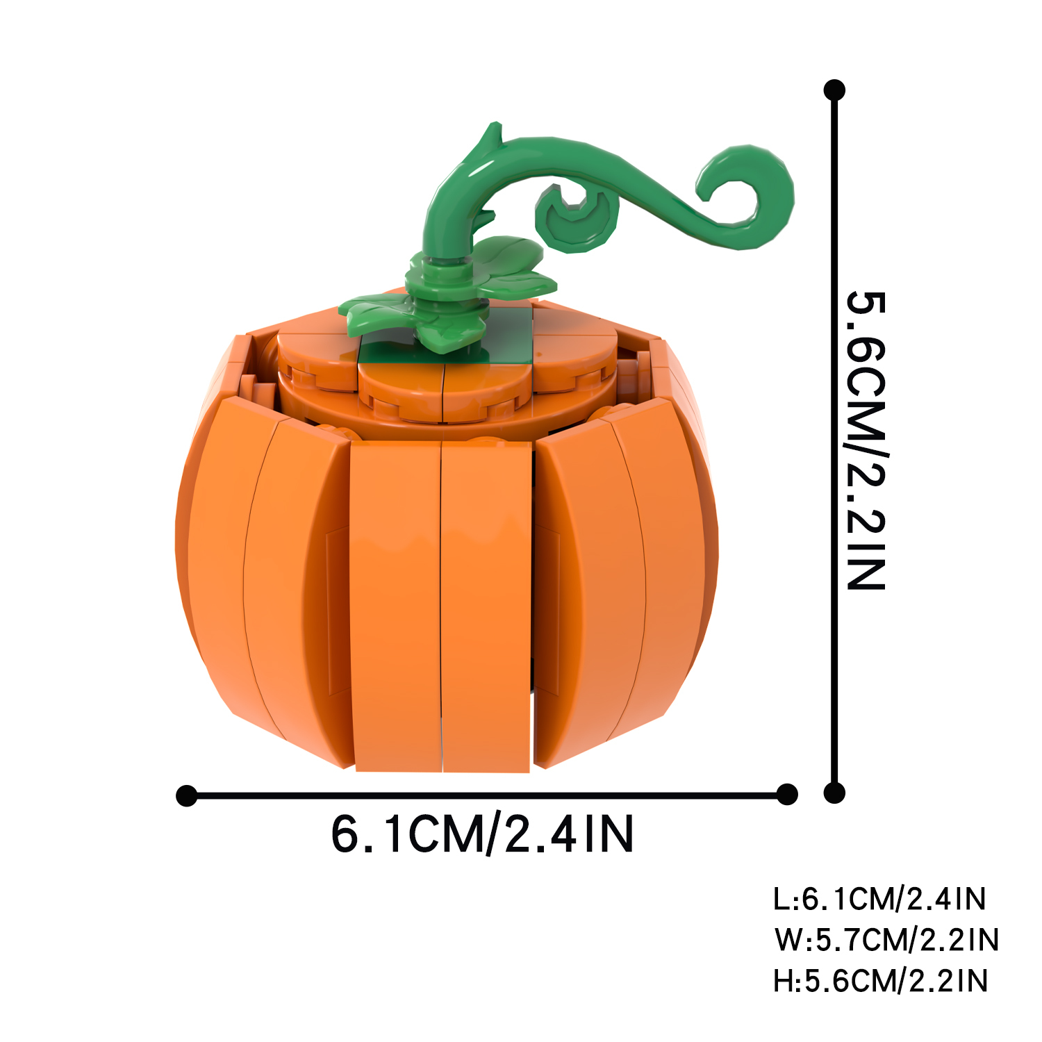 MOC1072 82 Pcs Pumpkin Decoration Building Blocks Creative Trick Or Treat Festival Assemble Bricks Children Halloween Gift Toys