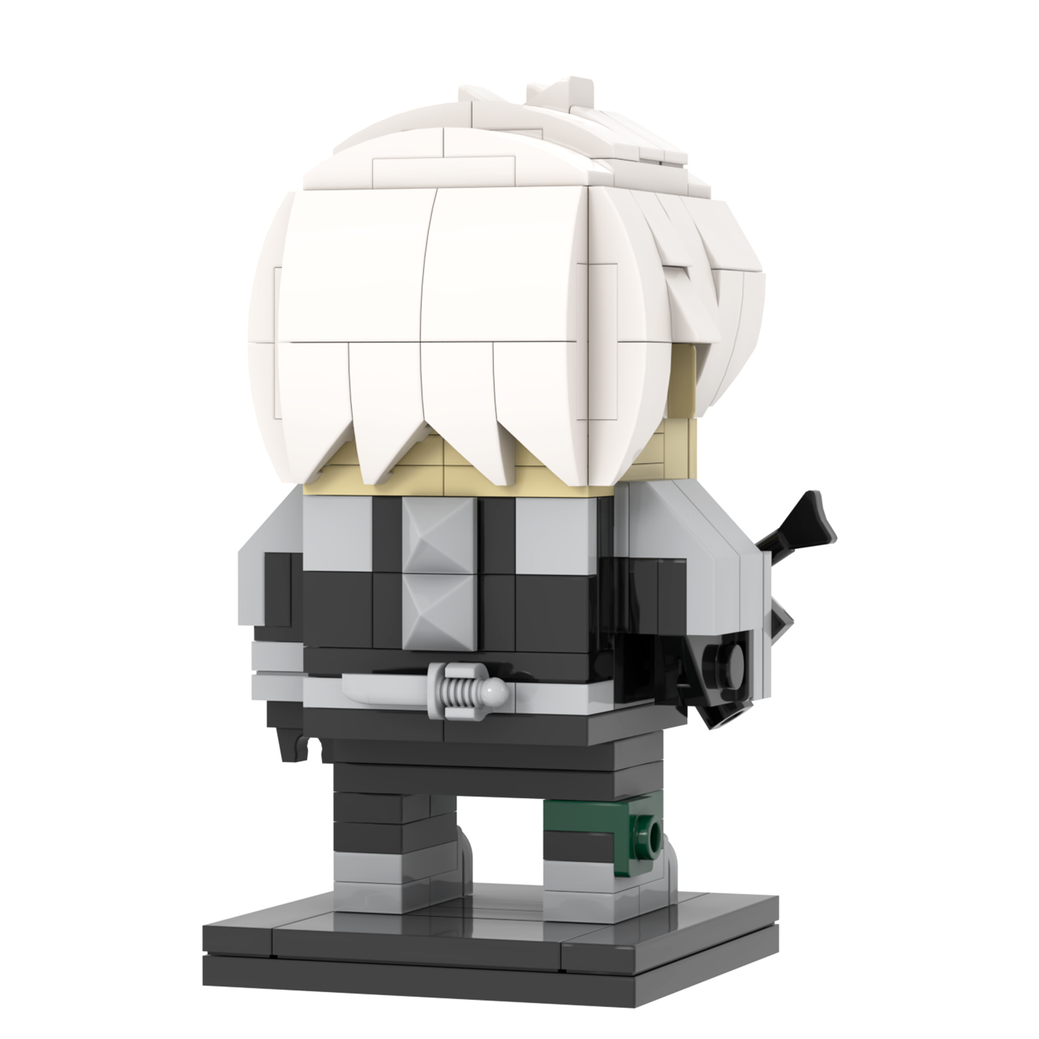 MOC7255 Reno Ichikawa 178Pcs Kaiju No.8 Japanese Anime Character Square Head Bricks Educational Plastic Building Blocks Kids Gift Toys