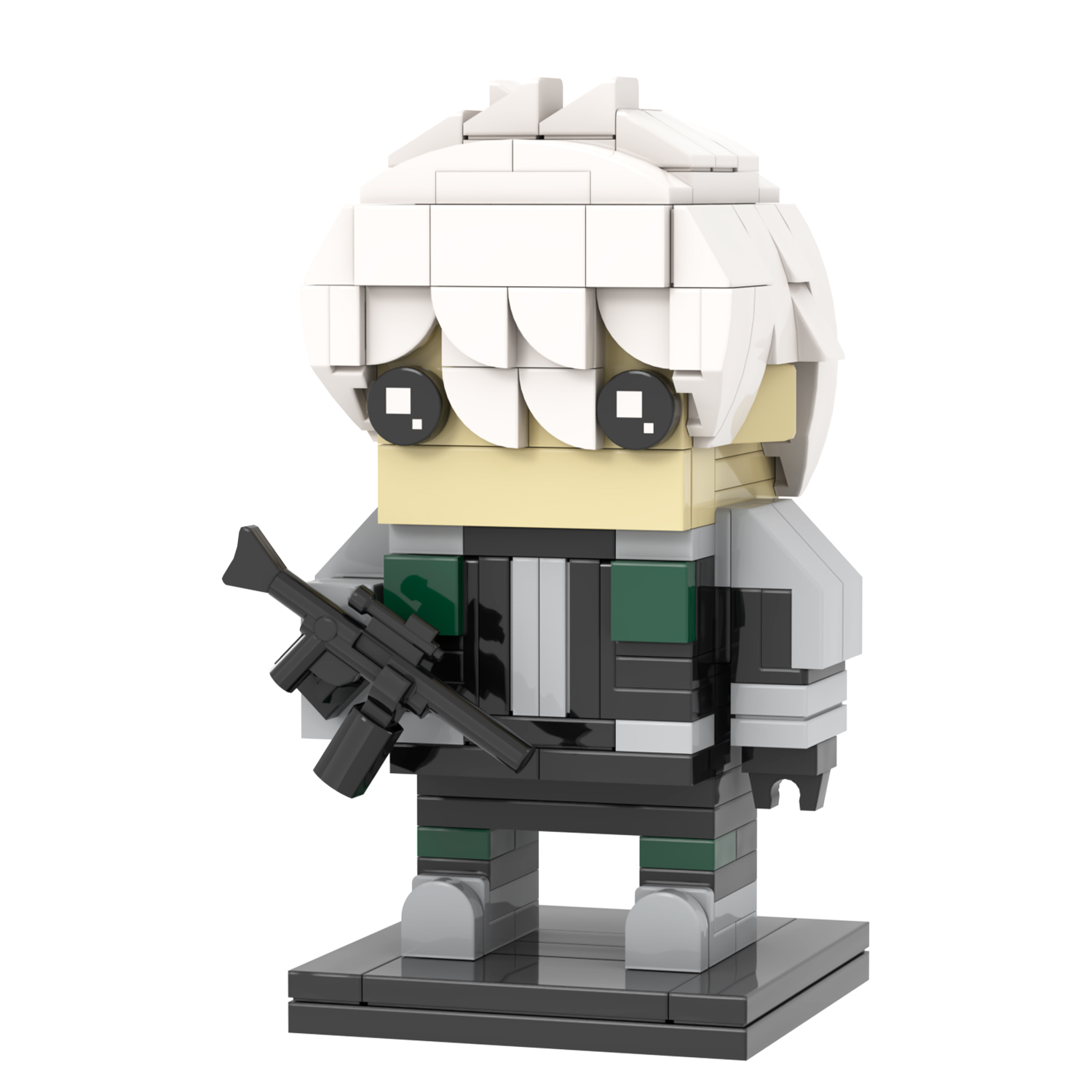 MOC7255 Reno Ichikawa 178Pcs Kaiju No.8 Japanese Anime Character Square Head Bricks Educational Plastic Building Blocks Kids Gift Toys