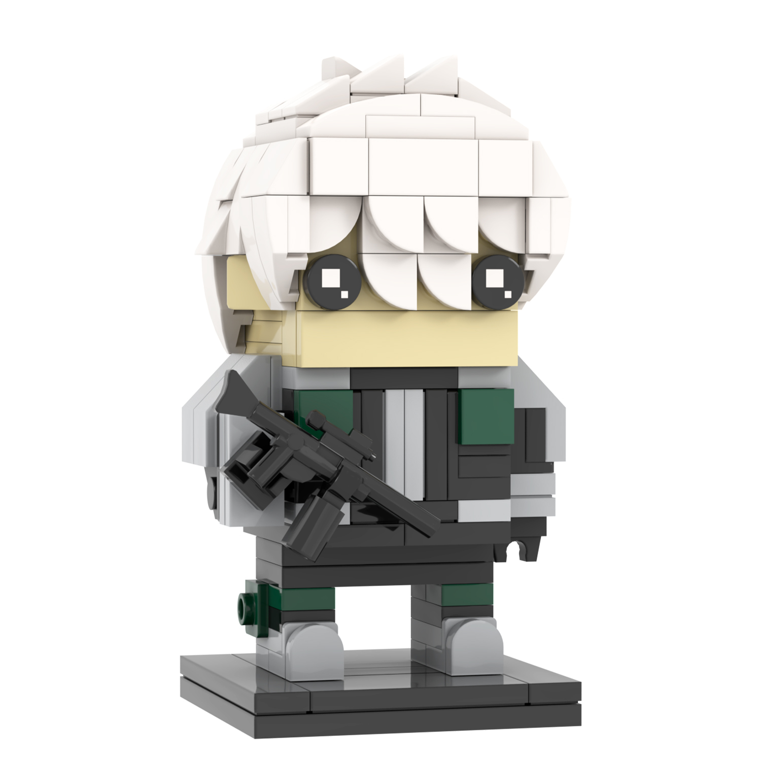 MOC7255 Reno Ichikawa 178Pcs Kaiju No.8 Japanese Anime Character Square Head Bricks Educational Plastic Building Blocks Kids Gift Toys