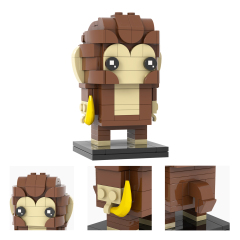 MOC7221 MOOXI Animal Series 164Pcs MOC Bricks Monkey BrickHeadsed Building Blocks Kids Educational Toys For Children Birthday Gift