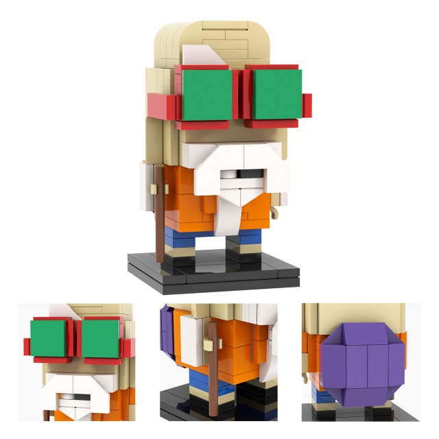 MOC7160 Dragon Ball Z Anime Cartoon Master Roshi 143Pcs Square Head Bricks Assemble Educational Building Blocks Kids Gift Toys