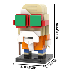 MOC7160 Dragon Ball Z Anime Cartoon Master Roshi 143Pcs Square Head Bricks Assemble Educational Building Blocks Kids Gift Toys