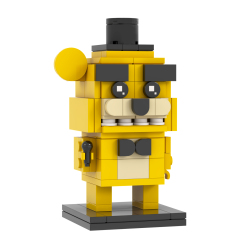 MOC7147 Five Night At Freddy Game Character MOOXI Horror Figure Golden Freddy 107Pcs HeadzBricks DIY Building Block Kids Toys For Children Birthday Gift