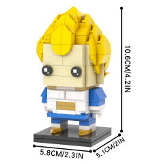 MOC7153 Dragon Ball Z Anime Character Vegeta IV 201Pcs Square Head Bricks Assemble Plastic Collect Educational Building Blocks Kids Gift Toys