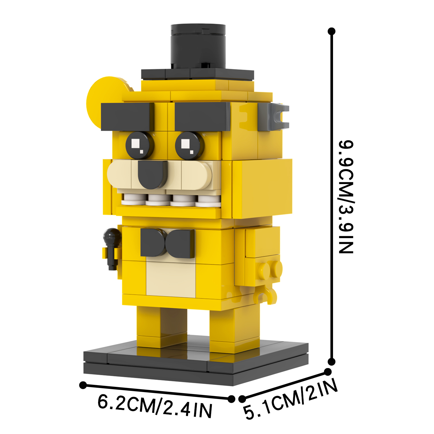 MOC7147 Five Night At Freddy Game Character MOOXI Horror Figure Golden Freddy 107Pcs HeadzBricks DIY Building Block Kids Toys For Children Birthday Gift