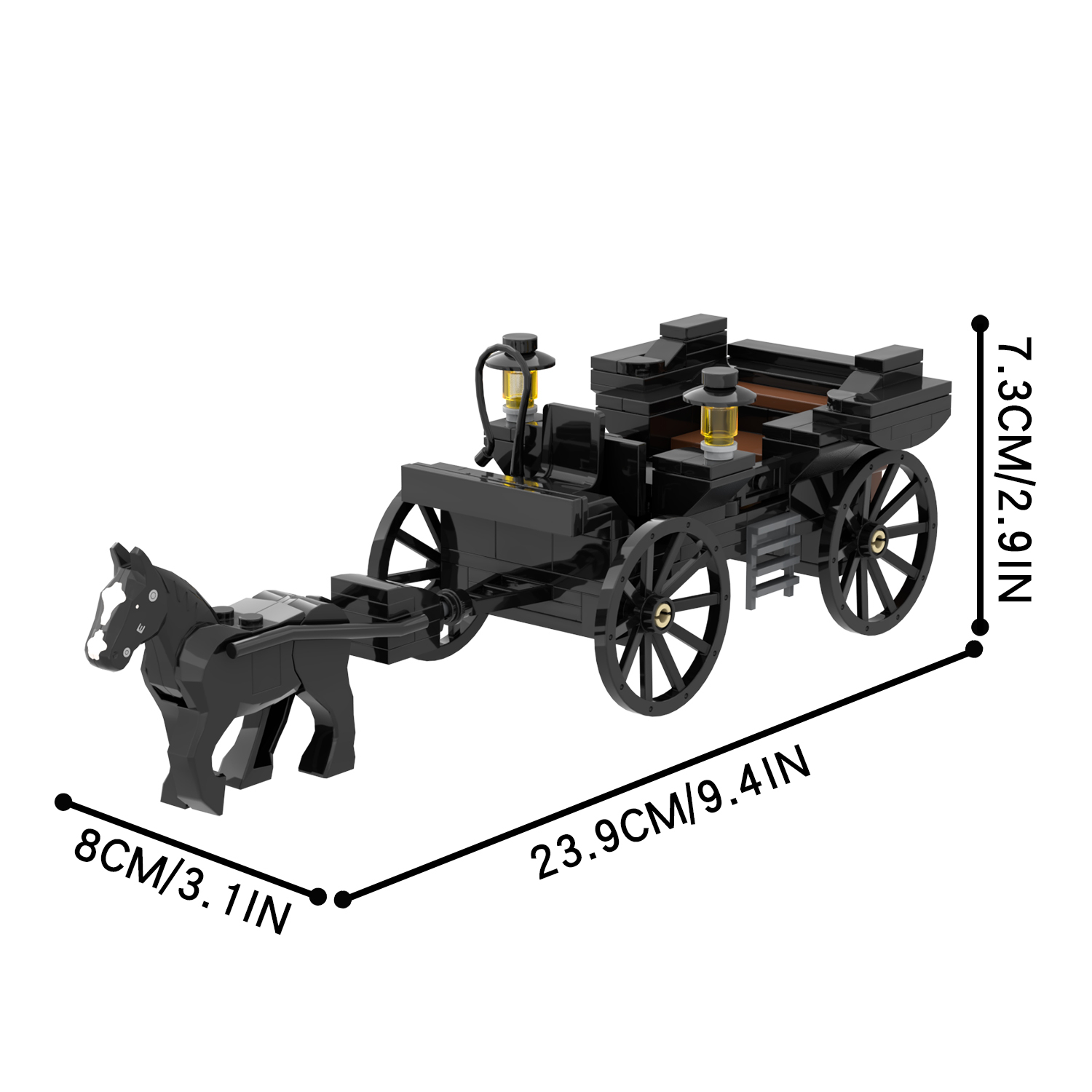 MOC5039 Lego Medieval wars black carriage military toys soldiers army building blocks sets Toys for kids