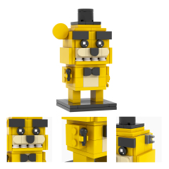 MOC7147 Five Night At Freddy Game Character MOOXI Horror Figure Golden Freddy 107Pcs HeadzBricks DIY Building Block Kids Toys For Children Birthday Gift