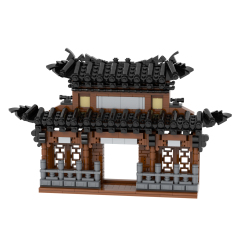 MOC5044-B Lego Medieval China's ancient buildings wall door Three Kingdoms military city wall toys street corner soldiers army building blocks sets Toys for kids