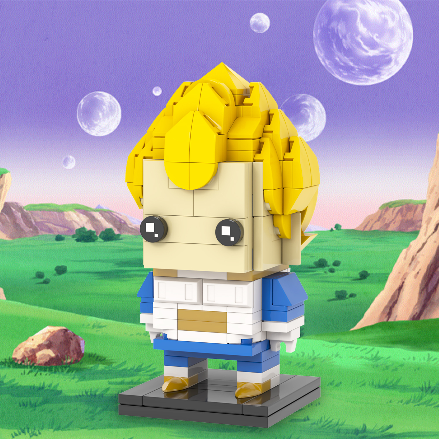 MOC7153 Dragon Ball Z Anime Character Vegeta IV 201Pcs Square Head Bricks Assemble Plastic Collect Educational Building Blocks Kids Gift Toys