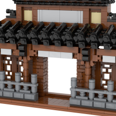 MOC5044-B Lego Medieval China's ancient buildings wall door Three Kingdoms military city wall toys street corner soldiers army building blocks sets Toys for kids