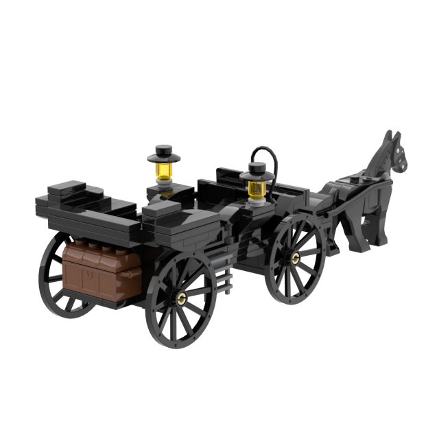 MOC5039 Lego Medieval wars black carriage military toys soldiers army building blocks sets Toys for kids
