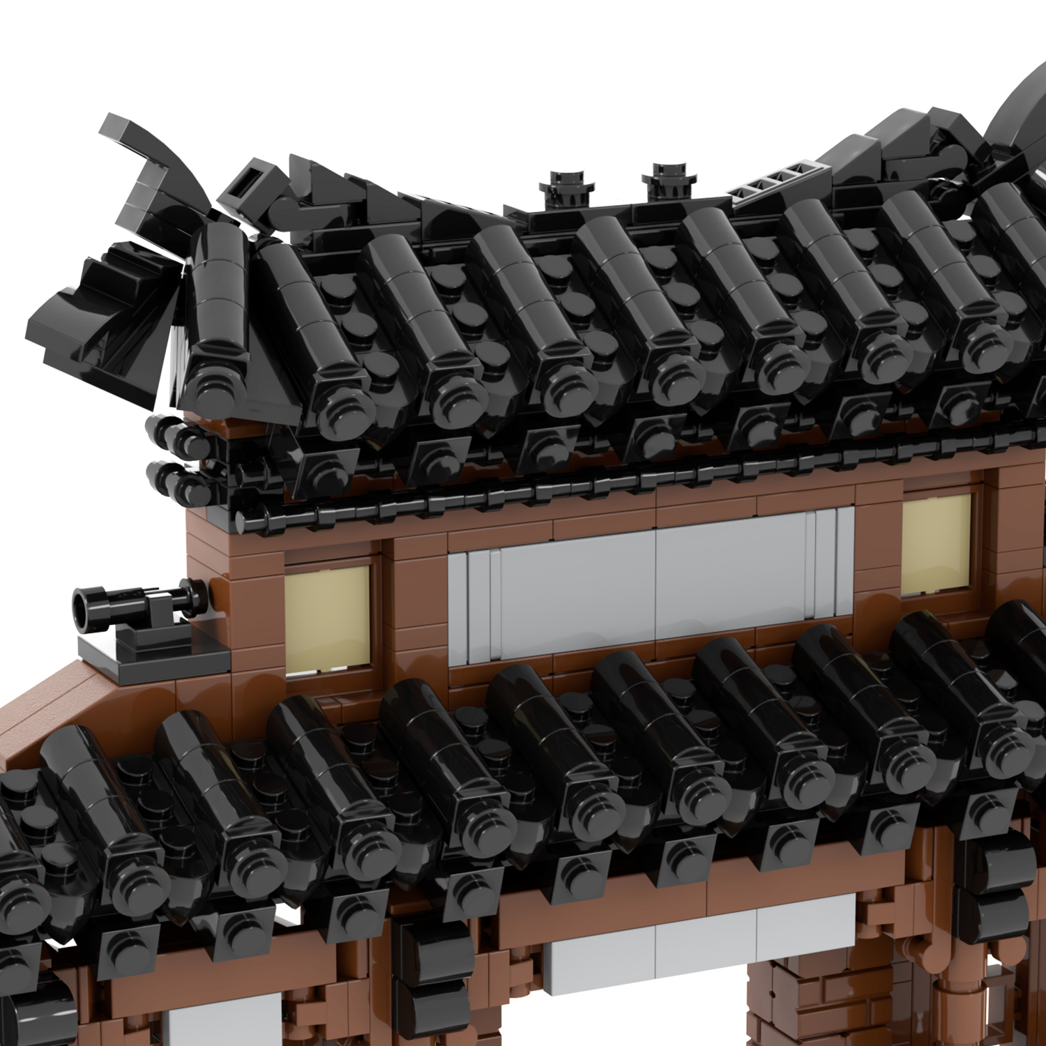 MOC5044-B Lego Medieval China's ancient buildings wall door Three Kingdoms military city wall toys street corner soldiers army building blocks sets Toys for kids