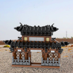MOC5044-B Lego Medieval China's ancient buildings wall door Three Kingdoms military city wall toys street corner soldiers army building blocks sets Toys for kids