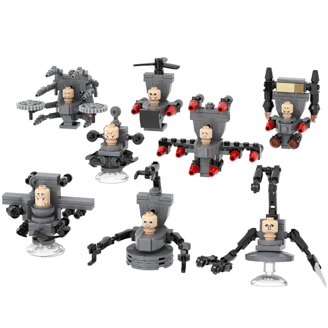 MOC1373 435Pcs Skibidi Toilet Toilet Man Set 3 MOC Bricks DIY Gifts ABS Building Blocks Educational Toys For Children