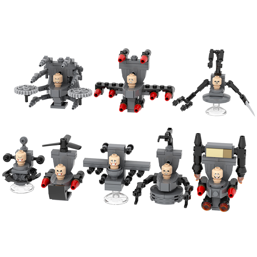 MOC1373 435Pcs Skibidi Toilet Toilet Man Set 3 MOC Bricks DIY Gifts ABS Building Blocks Educational Toys For Children