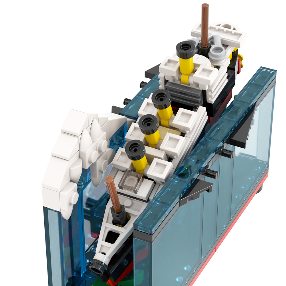 MOC1416 266Pcs RMS Titanic Luxury Cruise Ship  Building Blocks Creative Movie Shipwreck Scene Model Assembly Bricks Toys Kids Gift