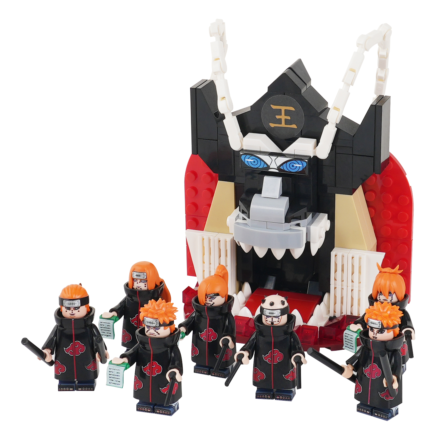 MOC1400 The Art Of Metempsychosis Yama Model Building Blocks Creative Anime Ninjutsu Scene Assembly Bricks DIY Kids Gift Toys