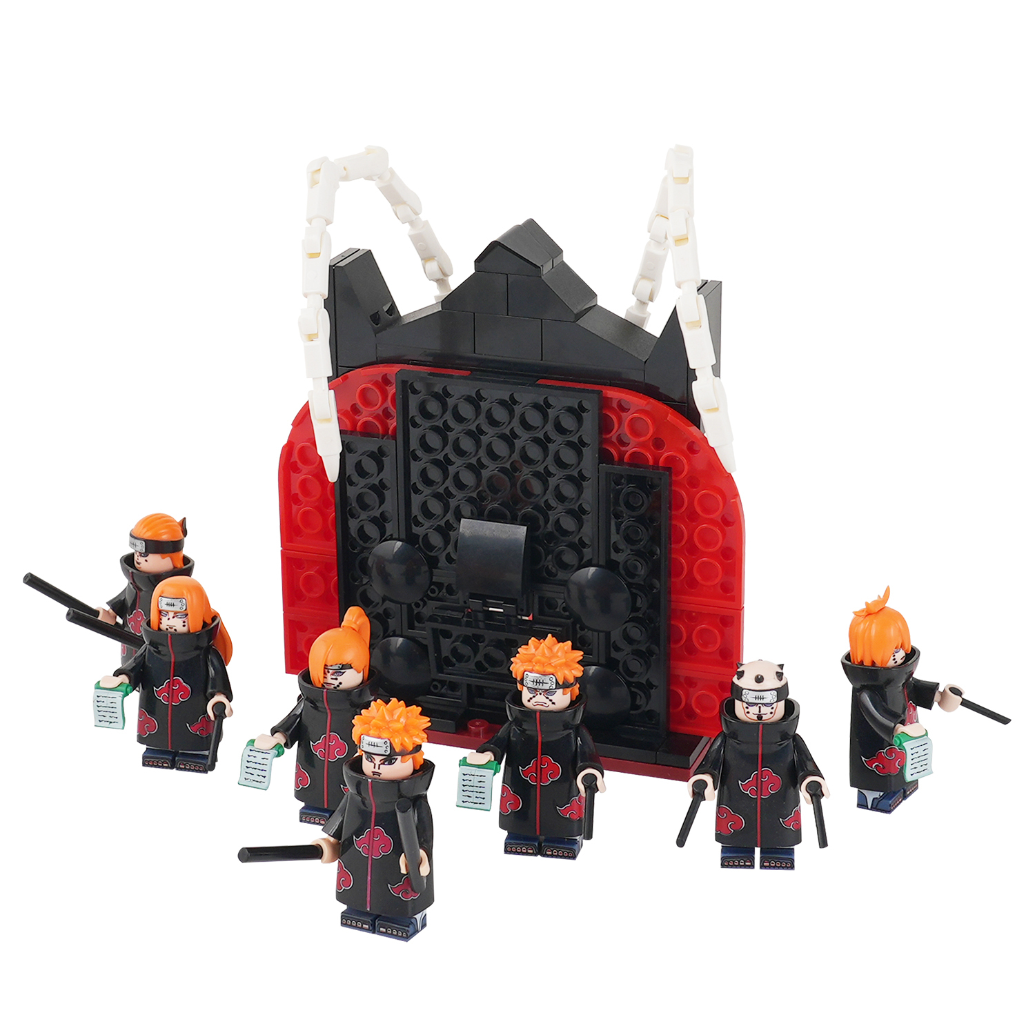 MOC1400 The Art Of Metempsychosis Yama Model Building Blocks Creative Anime Ninjutsu Scene Assembly Bricks DIY Kids Gift Toys
