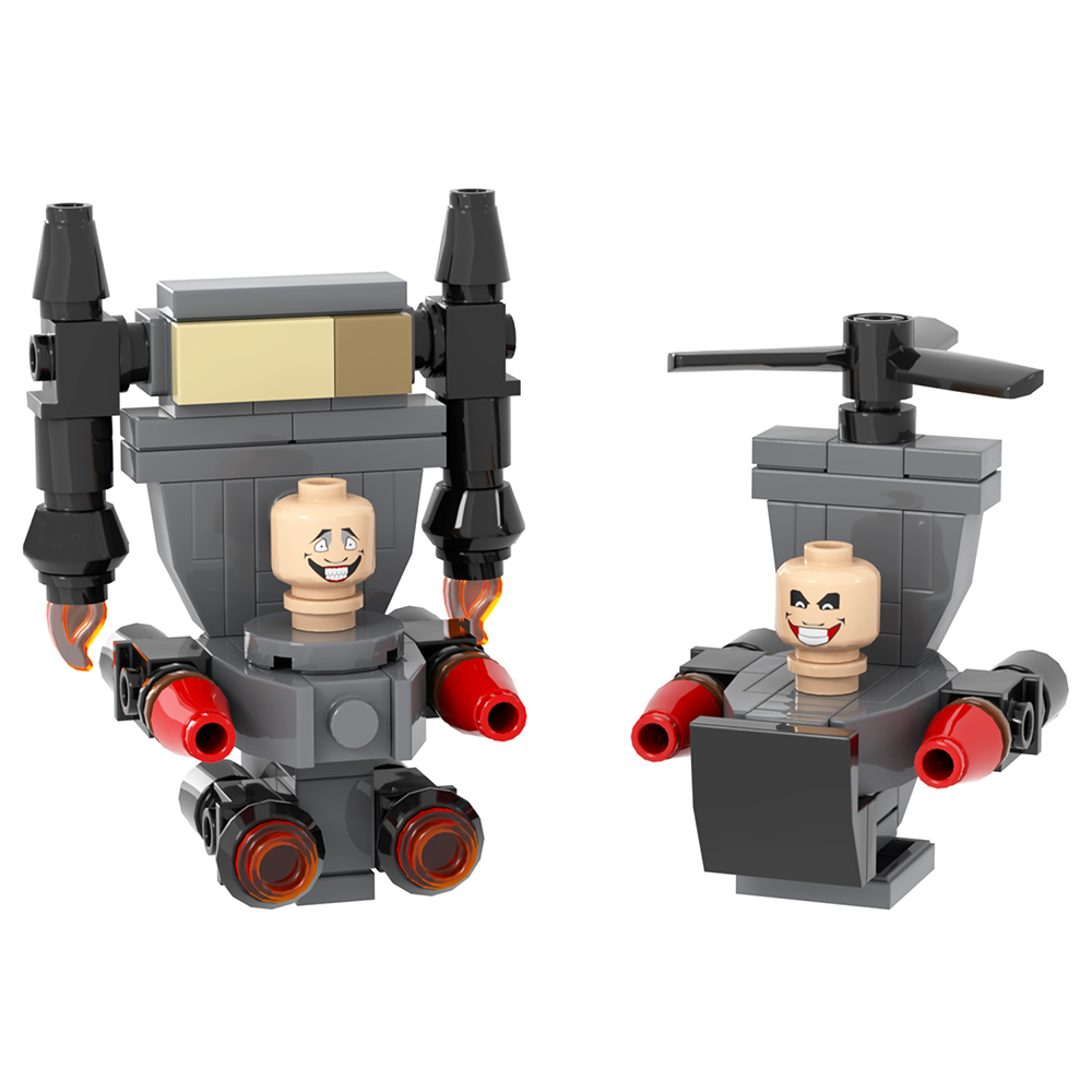 MOC1373 435Pcs Skibidi Toilet Toilet Man Set 3 MOC Bricks DIY Gifts ABS Building Blocks Educational Toys For Children