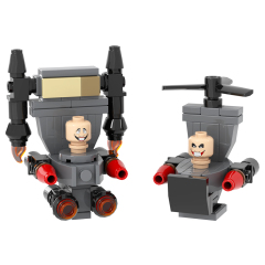 MOC1373 435Pcs Skibidi Toilet Toilet Man Set 3 MOC Bricks DIY Gifts ABS Building Blocks Educational Toys For Children