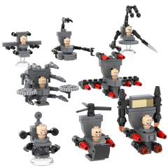 MOC1373 435Pcs Skibidi Toilet Toilet Man Set 3 MOC Bricks DIY Gifts ABS Building Blocks Educational Toys For Children