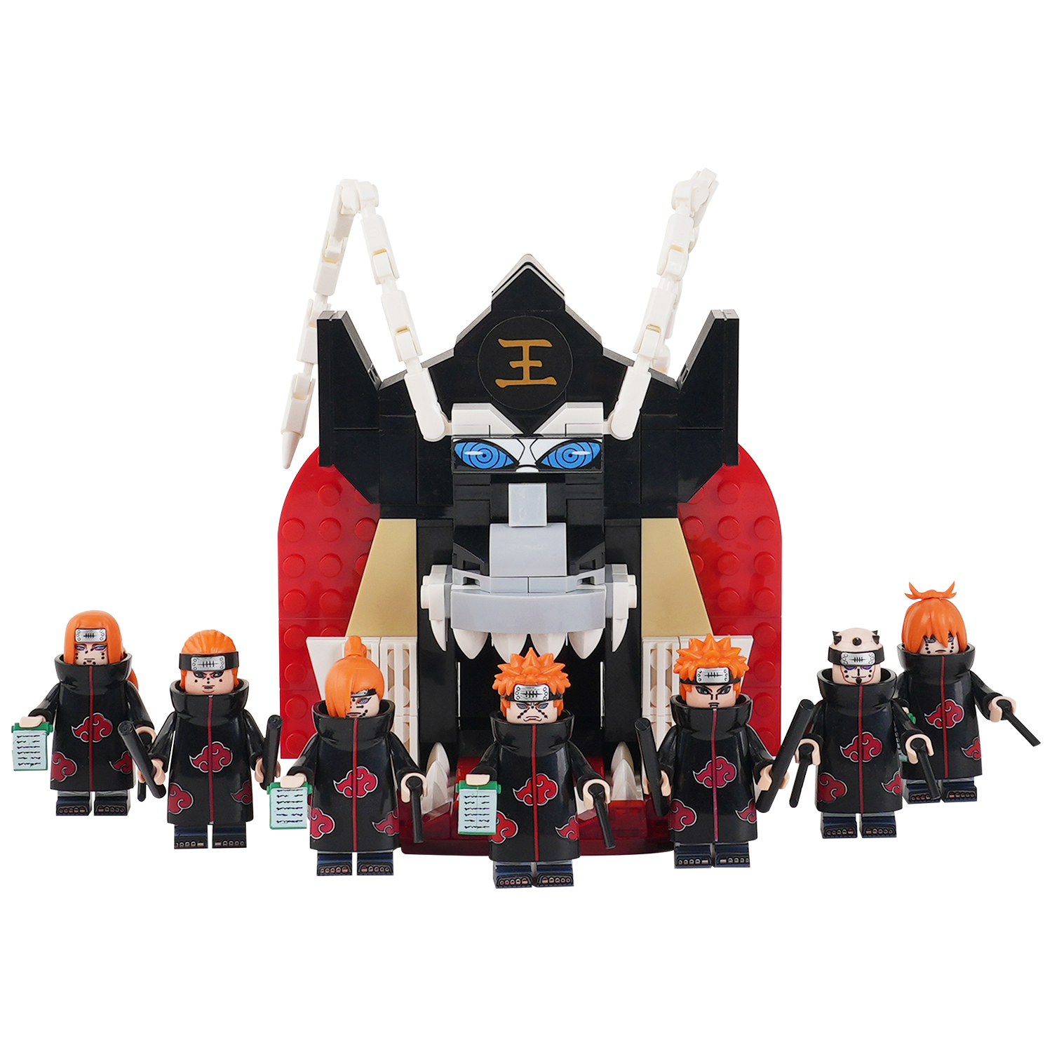 MOC1400 The Art Of Metempsychosis Yama Model Building Blocks Creative Anime Ninjutsu Scene Assembly Bricks DIY Kids Gift Toys