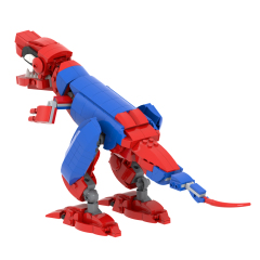 466Pcs MOC1404 Spider Tyrannosaurus Rex Bricks Cartoon Movie Assemble Jurassic Educational Dinosaur Building Blocks Kids Toys