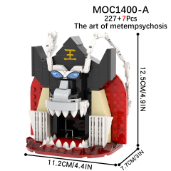 MOC1400 The Art Of Metempsychosis Yama Model Building Blocks Creative Anime Ninjutsu Scene Assembly Bricks DIY Kids Gift Toys