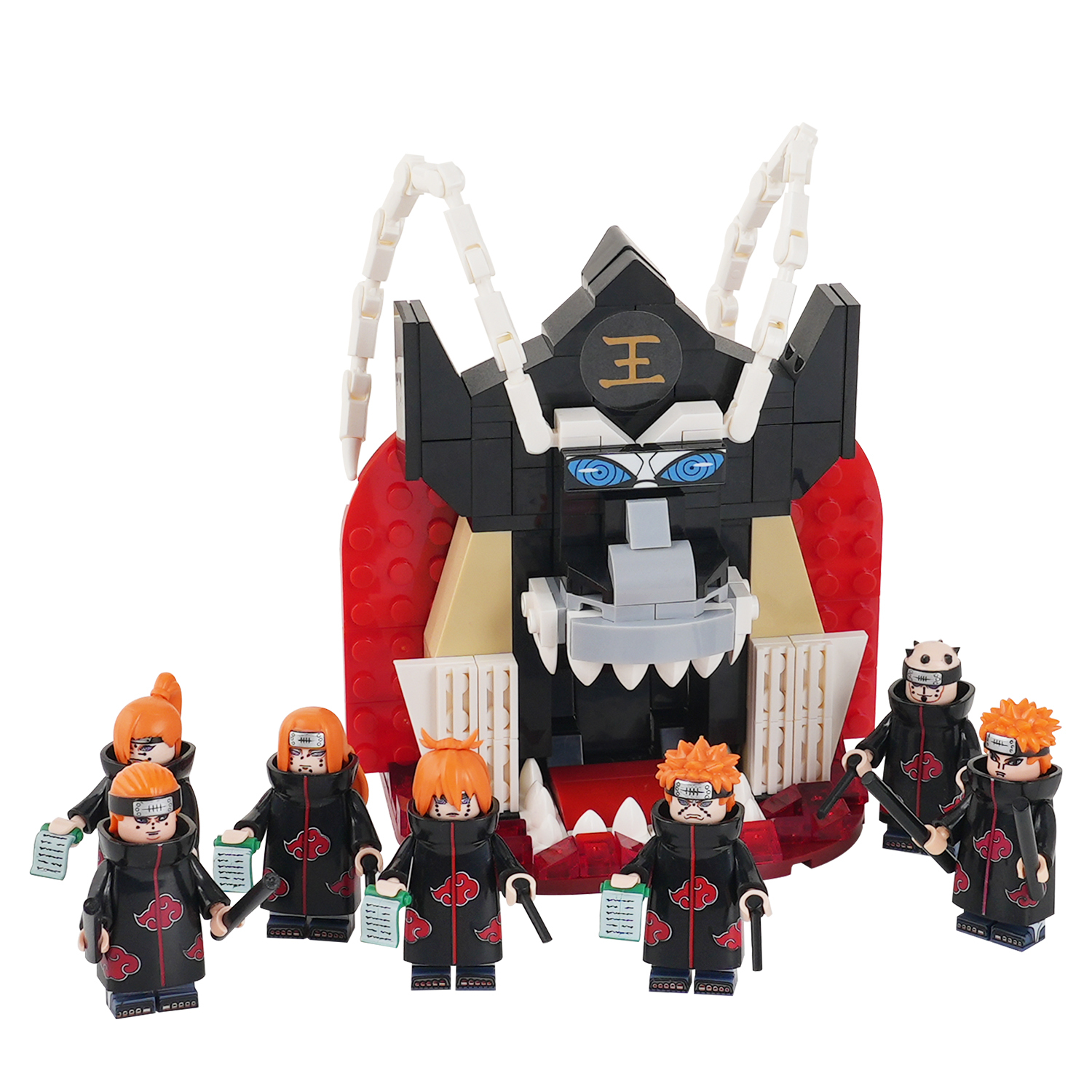 MOC1400 The Art Of Metempsychosis Yama Model Building Blocks Creative Anime Ninjutsu Scene Assembly Bricks DIY Kids Gift Toys