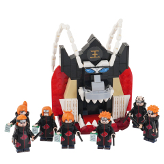 MOC1400 The Art Of Metempsychosis Yama Model Building Blocks Creative Anime Ninjutsu Scene Assembly Bricks DIY Kids Gift Toys