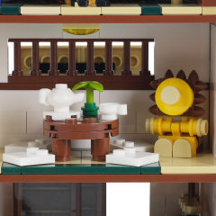 MOC1408 Anime Urahara Store Architecture Building Blocks Creative BLEACH Urahara Kisuke Shop Model Assembly Toys For Kids