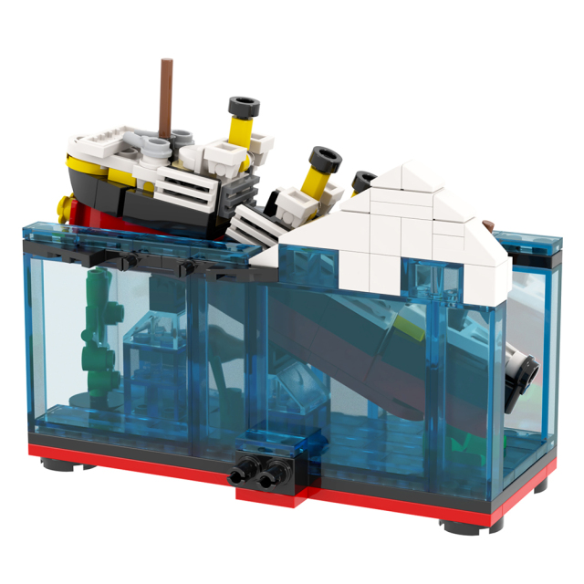 MOC1416 266Pcs RMS Titanic Luxury Cruise Ship  Building Blocks Creative Movie Shipwreck Scene Model Assembly Bricks Toys Kids Gift