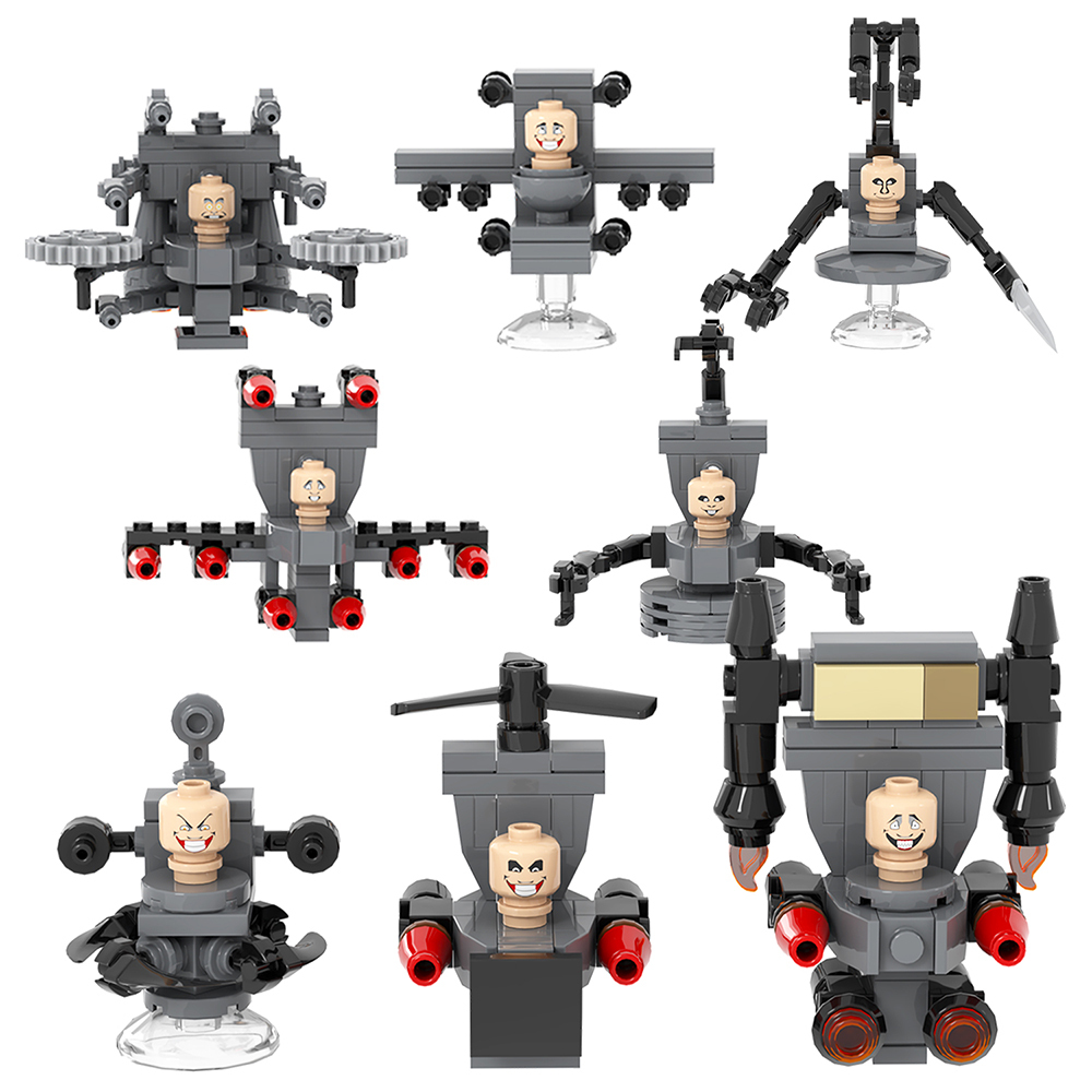 MOC1373 435Pcs Skibidi Toilet Toilet Man Set 3 MOC Bricks DIY Gifts ABS Building Blocks Educational Toys For Children