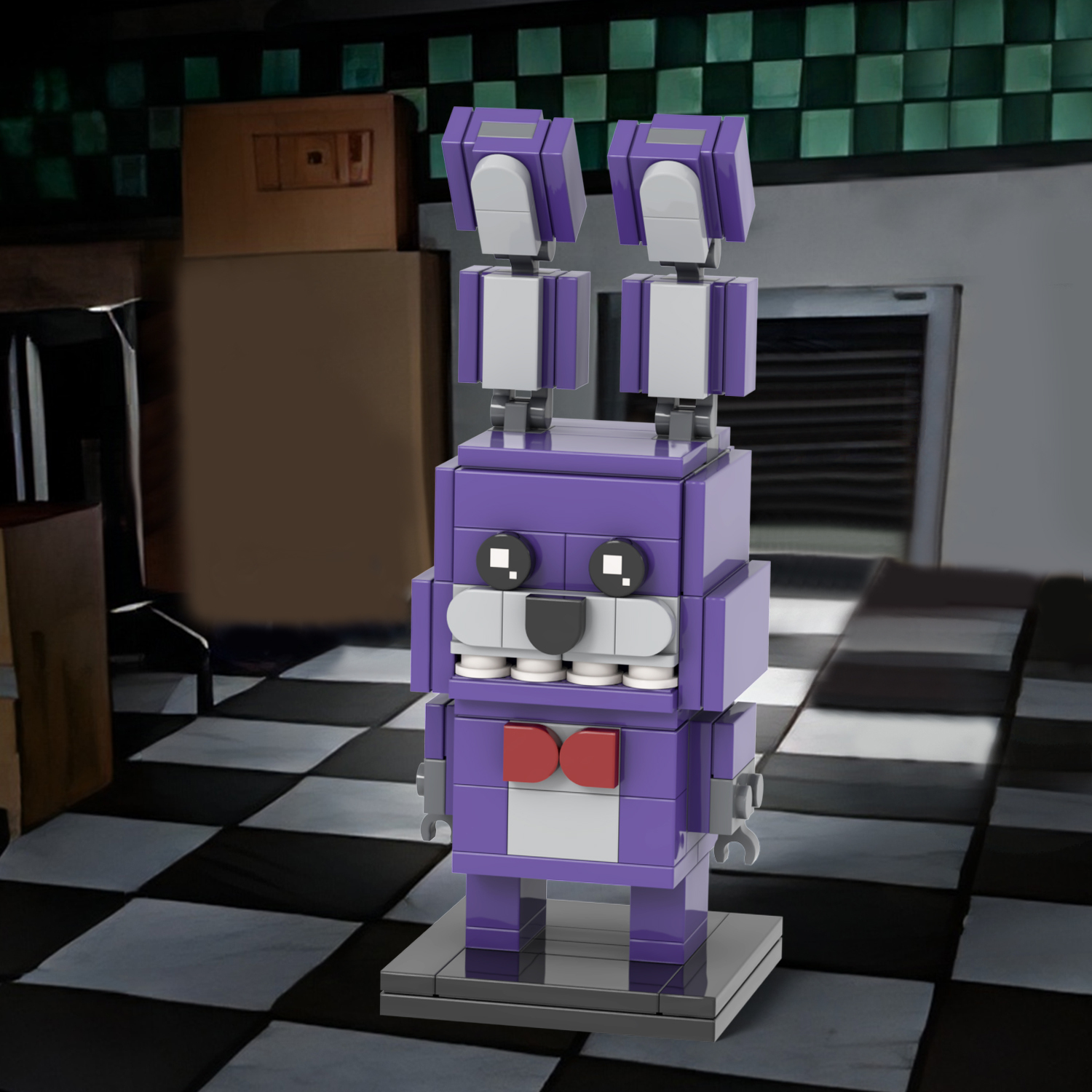 MOC7144 MOOXI Horror Game Figure 115Pcs Bonnie Bricks Toy Bear Five Night At Freddy BrickHeadsed DIY Building Block Kids Toys For Children Birthday Gift