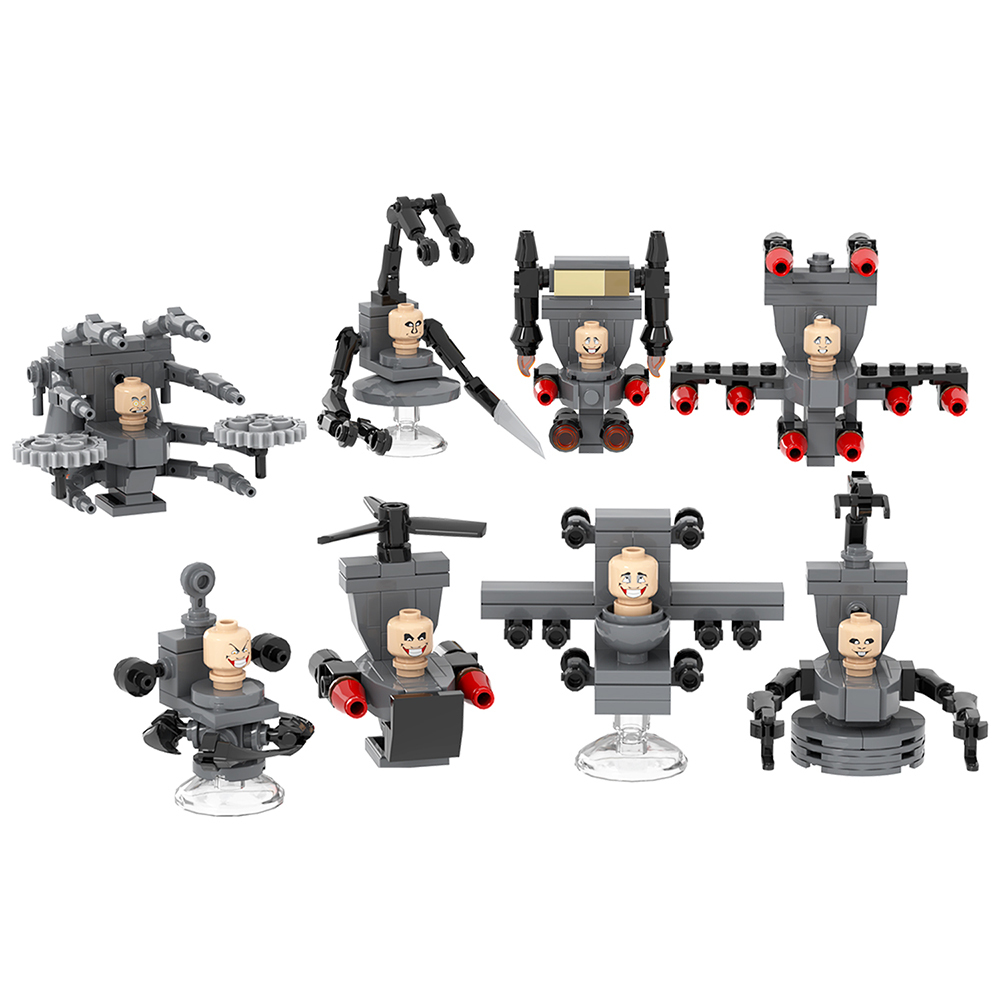 MOC1373 435Pcs Skibidi Toilet Toilet Man Set 3 MOC Bricks DIY Gifts ABS Building Blocks Educational Toys For Children