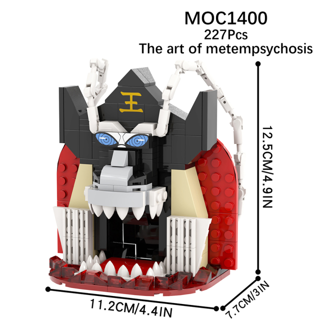 MOC1400 The Art Of Metempsychosis Yama Model Building Blocks Creative Anime Ninjutsu Scene Assembly Bricks DIY Kids Gift Toys