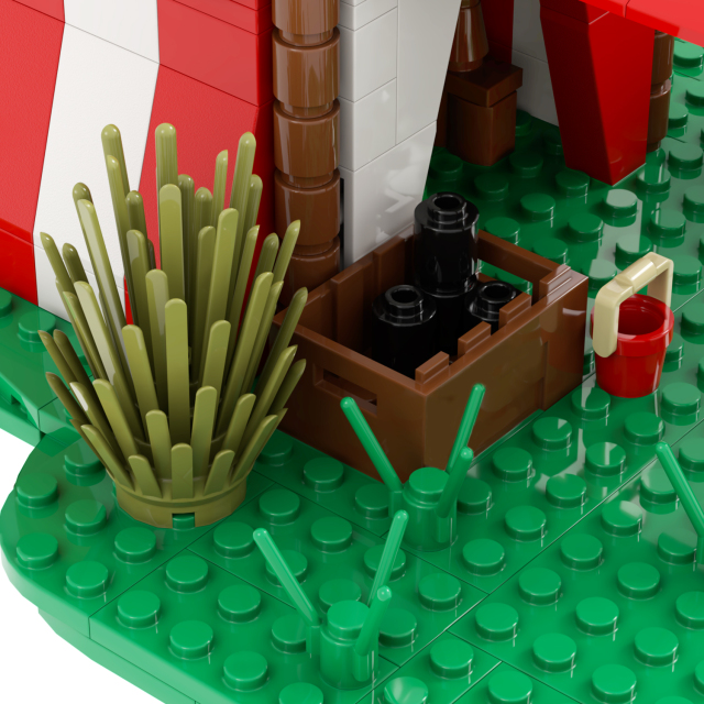 MOC5046 Lego Medieval campsite buildings wall door war drum military city wall toys street corner soldiers army building blocks sets Toys for kids