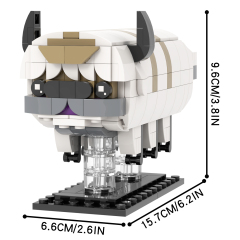 MOC7140 Avatar The Last Airbender Anime Character Appa 280Pcs Square Head Bricks Educational Assemble Model Building Blocks Kids Gift Toys