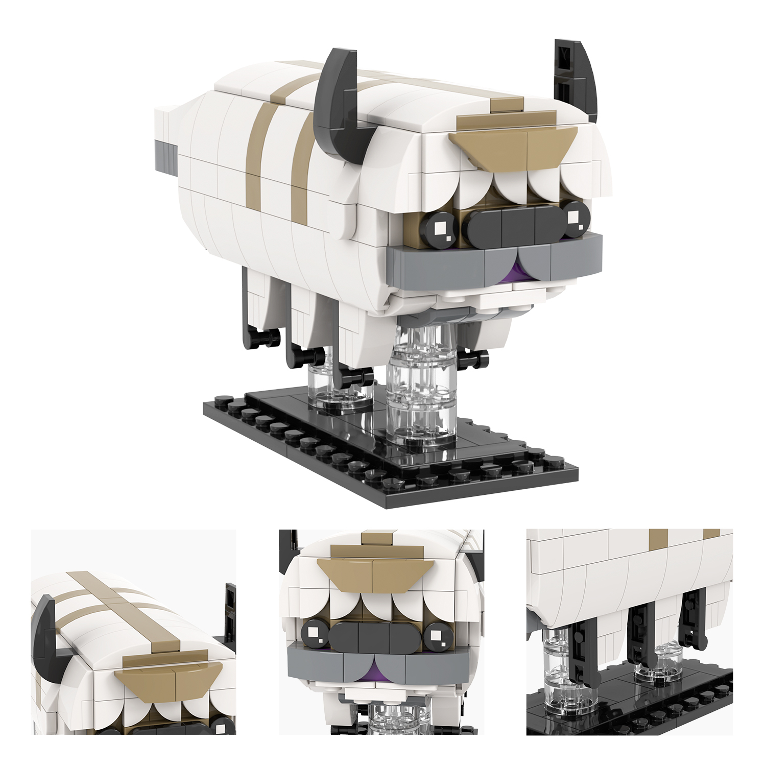 MOC7140 Avatar The Last Airbender Anime Character Appa 280Pcs Square Head Bricks Educational Assemble Model Building Blocks Kids Gift Toys