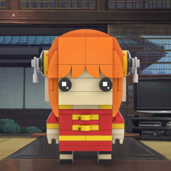 MOC7122 Kagura 151Pcs Head Bricks Japanese Anime Gintama Bandai Namco Pictures Characters Education Assembles Model Building Blocks Kids Gift Toys