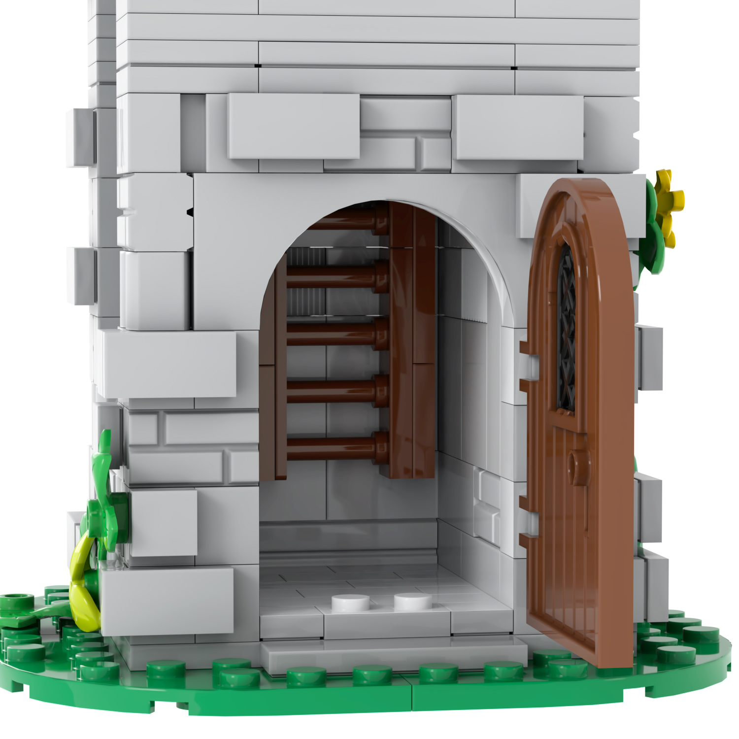 MOC5054 Lego Medieval tower building castle door military city wall fort fortress toys soldiers army building blocks sets Toys for kids