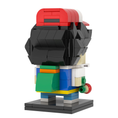 MOC7132 Ash Ketchum 155Pcs Head Bricks Pokemon Japanese Amine Protagonist Assemble Educational Model Building Blocks Kids Gift Toys