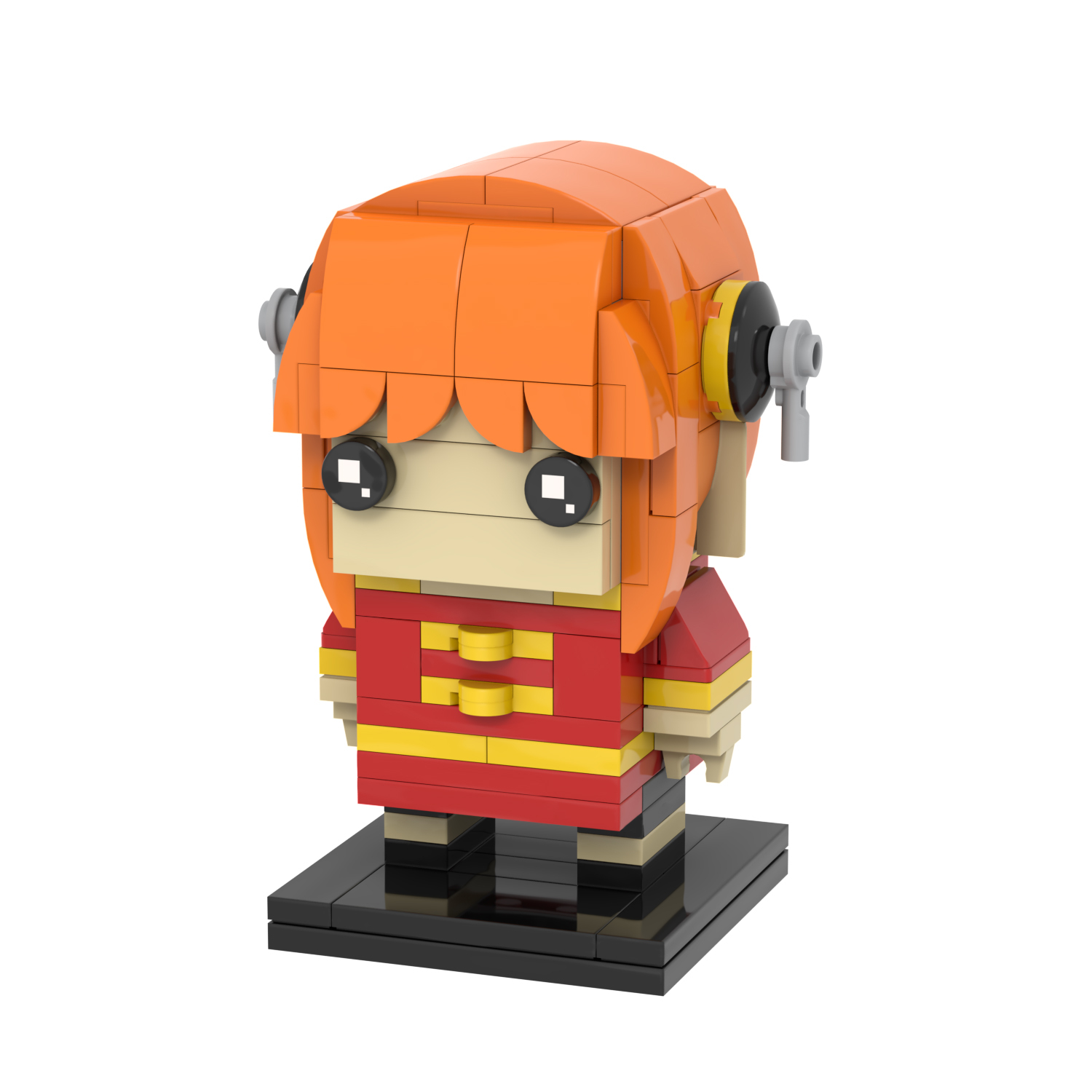 MOC7122 Kagura 151Pcs Head Bricks Japanese Anime Gintama Bandai Namco Pictures Characters Education Assembles Model Building Blocks Kids Gift Toys