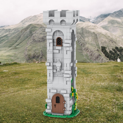 MOC5054 Lego Medieval tower building castle door military city wall fort fortress toys soldiers army building blocks sets Toys for kids