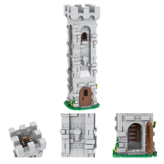 MOC5054 Lego Medieval tower building castle door military city wall fort fortress toys soldiers army building blocks sets Toys for kids