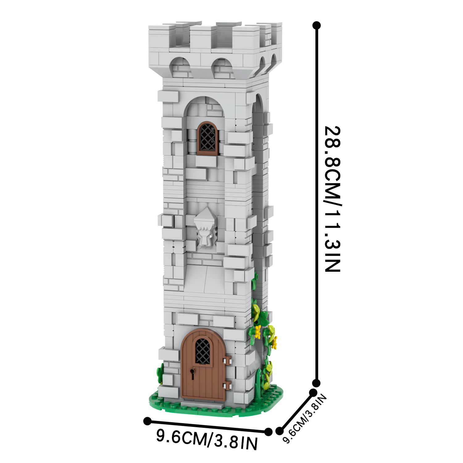 MOC5054 Lego Medieval tower building castle door military city wall fort fortress toys soldiers army building blocks sets Toys for kids